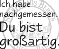 StempelBar Stempelgummi Ich habe nachgemessen
