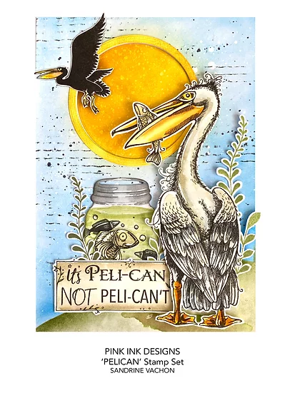 Bild 2 von Pink Ink Designs - Stempel Pelican - Pelikan