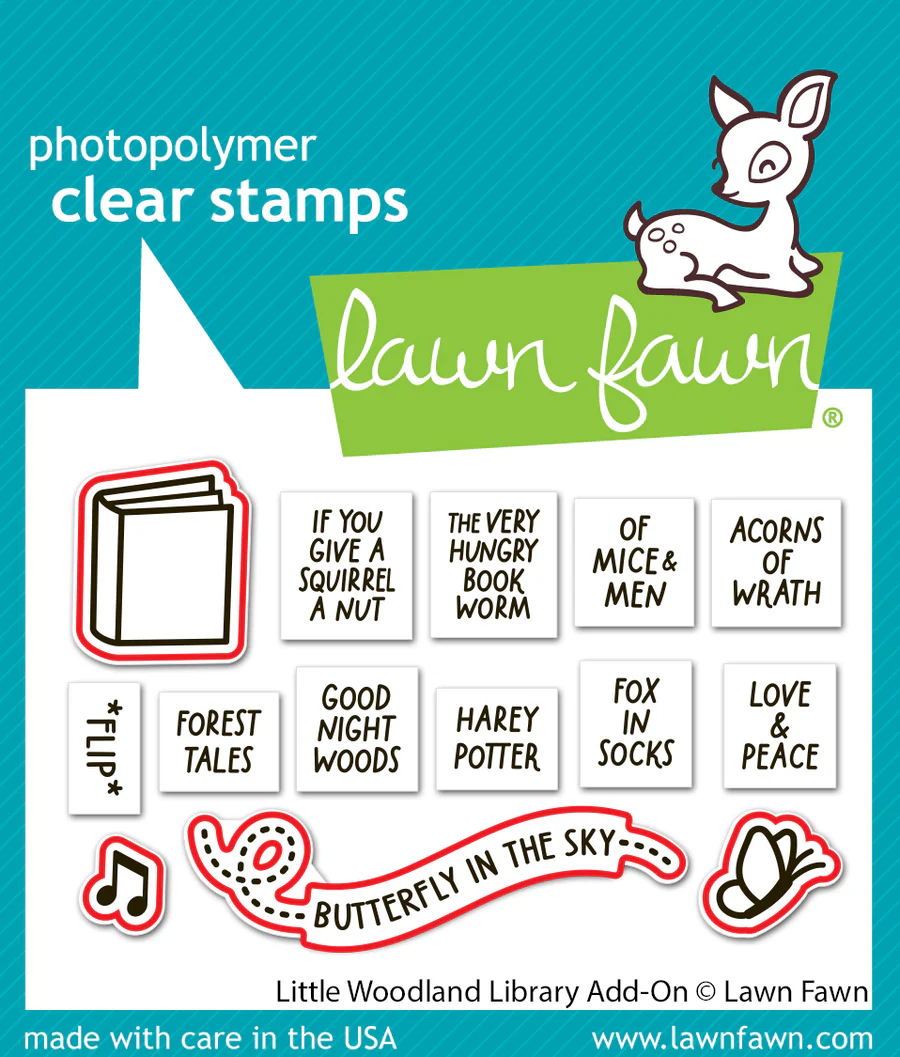 Bild 2 von Lawn Fawn Cuts  - Stanzschablone little woodland library add-on lawn cuts